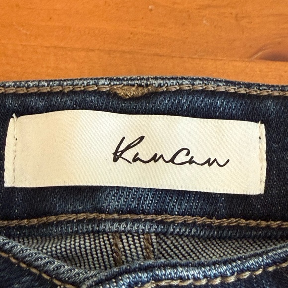 Kancan Denim Jeans Flare Size 7 Dark Wash 27x32 Mid Rise Cowgirl Stretch Long - Picture 6 of 12